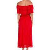 'Constance' Off Shoulder Maxi Dress