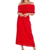'Constance' Off Shoulder Maxi Dress