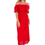 'Constance' Off Shoulder Maxi Dress