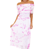 'Constance' Off Shoulder Maxi Dress