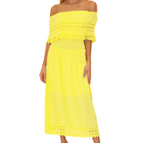 'Constance' Off Shoulder Maxi Dress