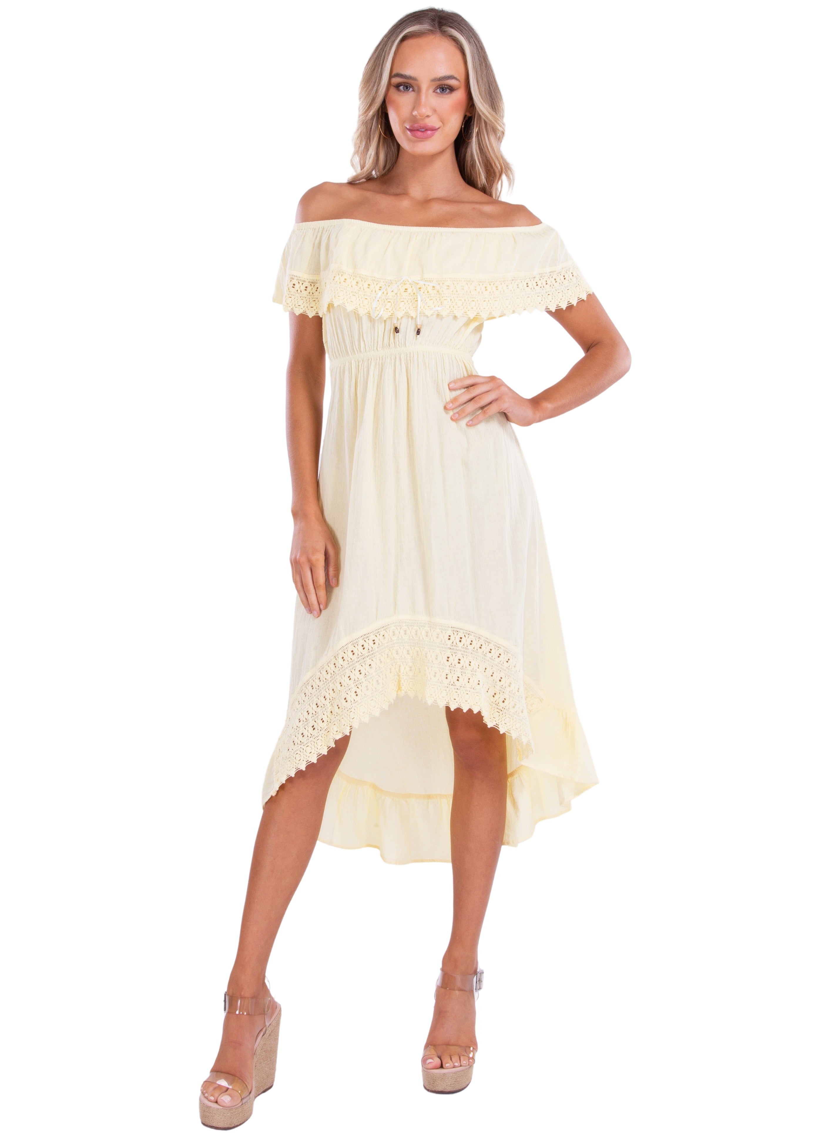 'Olivia' High Low Midi Dress