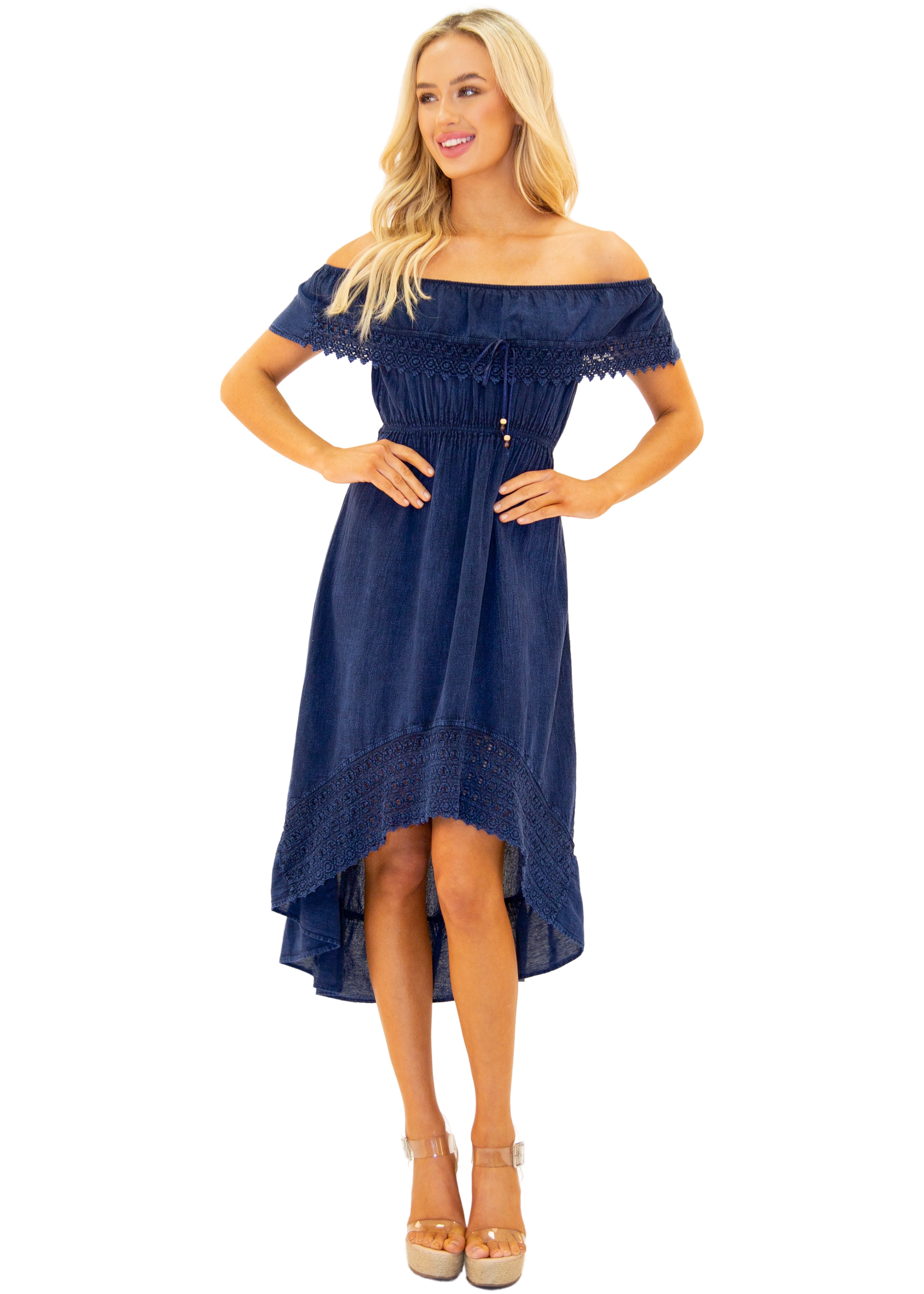 'Olivia' High Low Midi Dress