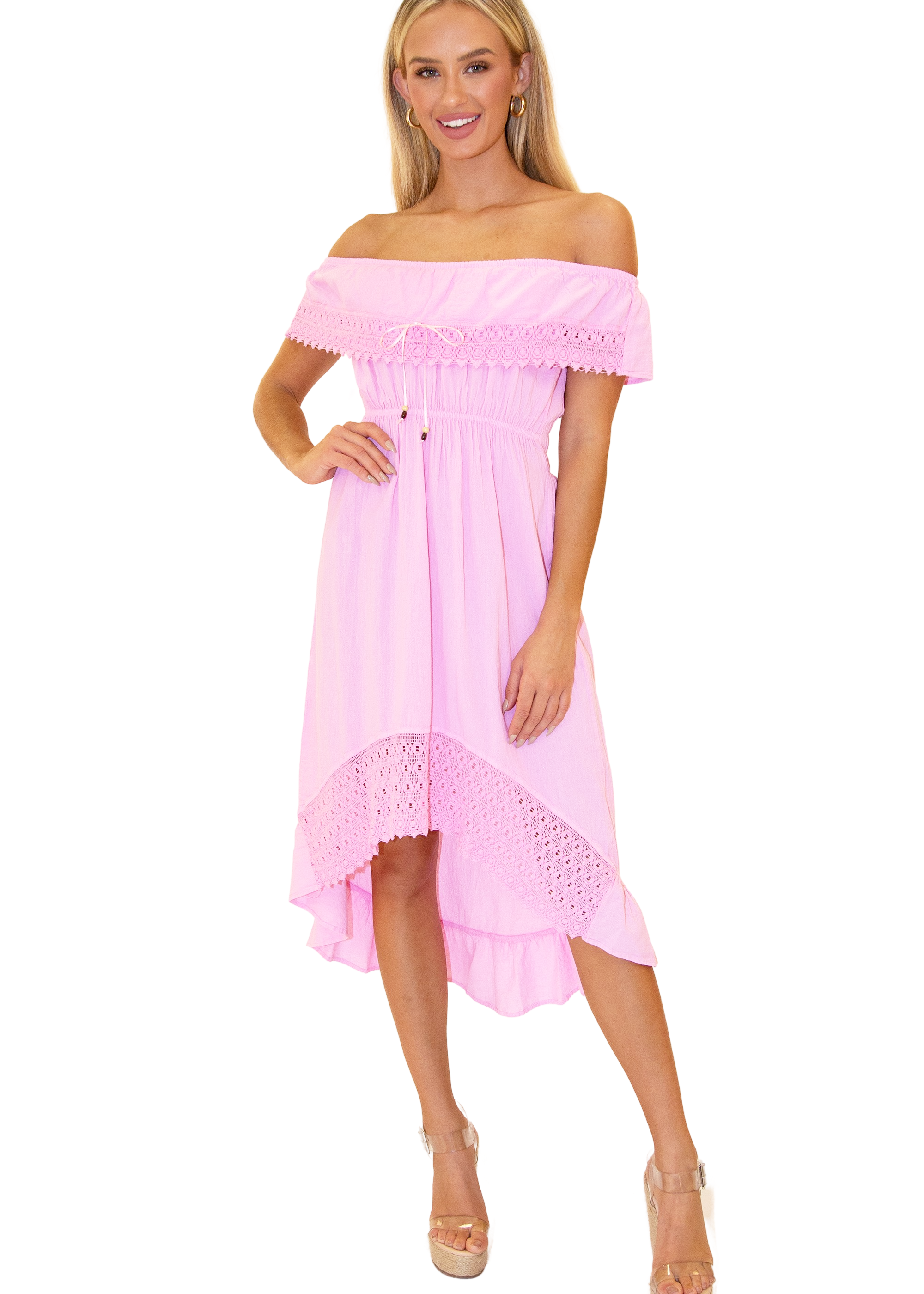 'Olivia' High Low Midi Dress