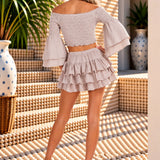 'Lana' Smocked Bell Sleeve Top