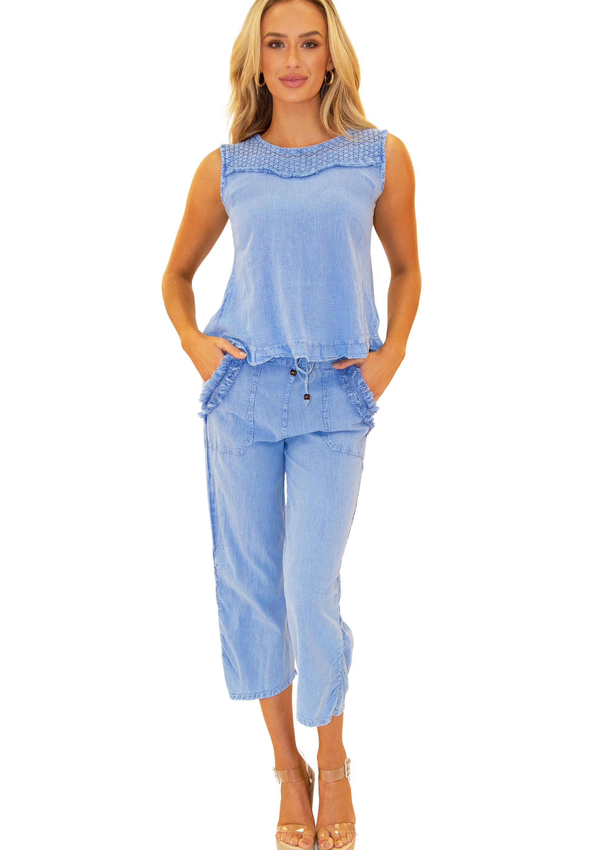 'Alba' Sleeveless Blouse