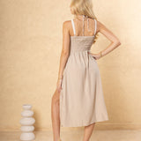 'Arabella' Panel High Split Maxi Dress
