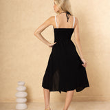 'Arabella' Panel High Split Maxi Dress