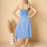 'Arabella' Panel High Split Maxi Dress