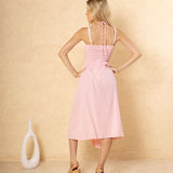 'Arabella' Panel High Split Maxi Dress