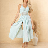 'Arabella' Panel High Split Maxi Dress