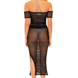 'Stassie' Cotton Mesh Skirt