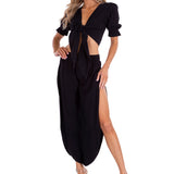 'Lucy' Tie Front Crop Top