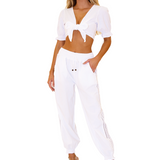 'Lucy' Tie Front Crop Top