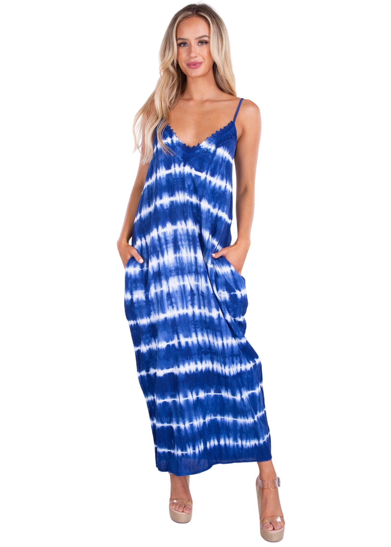 'Sage' Slant Pocket Maxi Dress