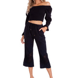 'Belle' Shirred Long Sleeve Top