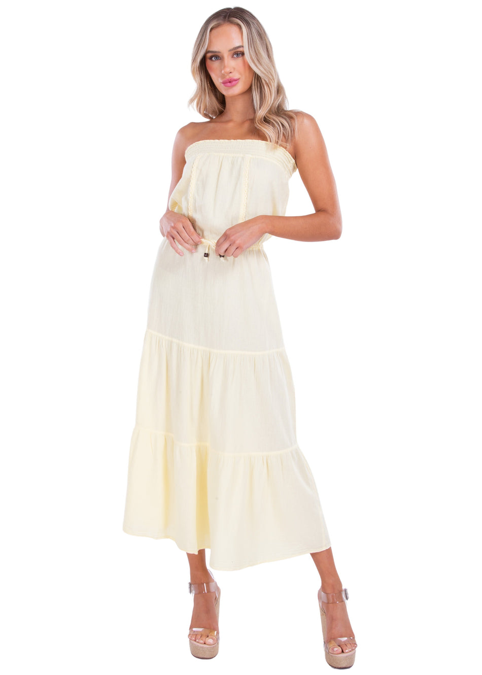 'Cielo' White Cotton Dress