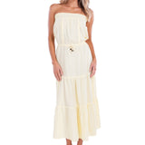 'Cielo' White Cotton Dress
