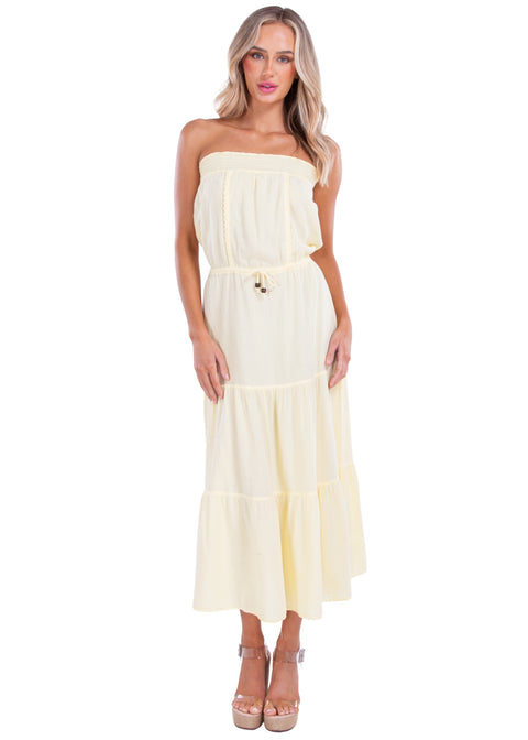 'Cielo' White Cotton Dress