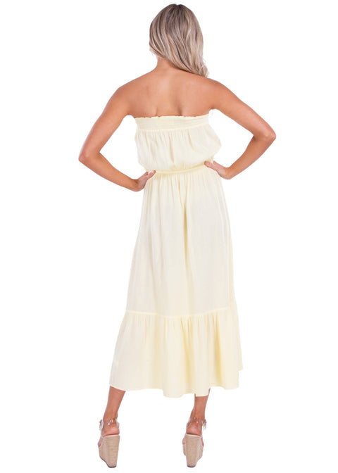 'Cielo' White Cotton Dress
