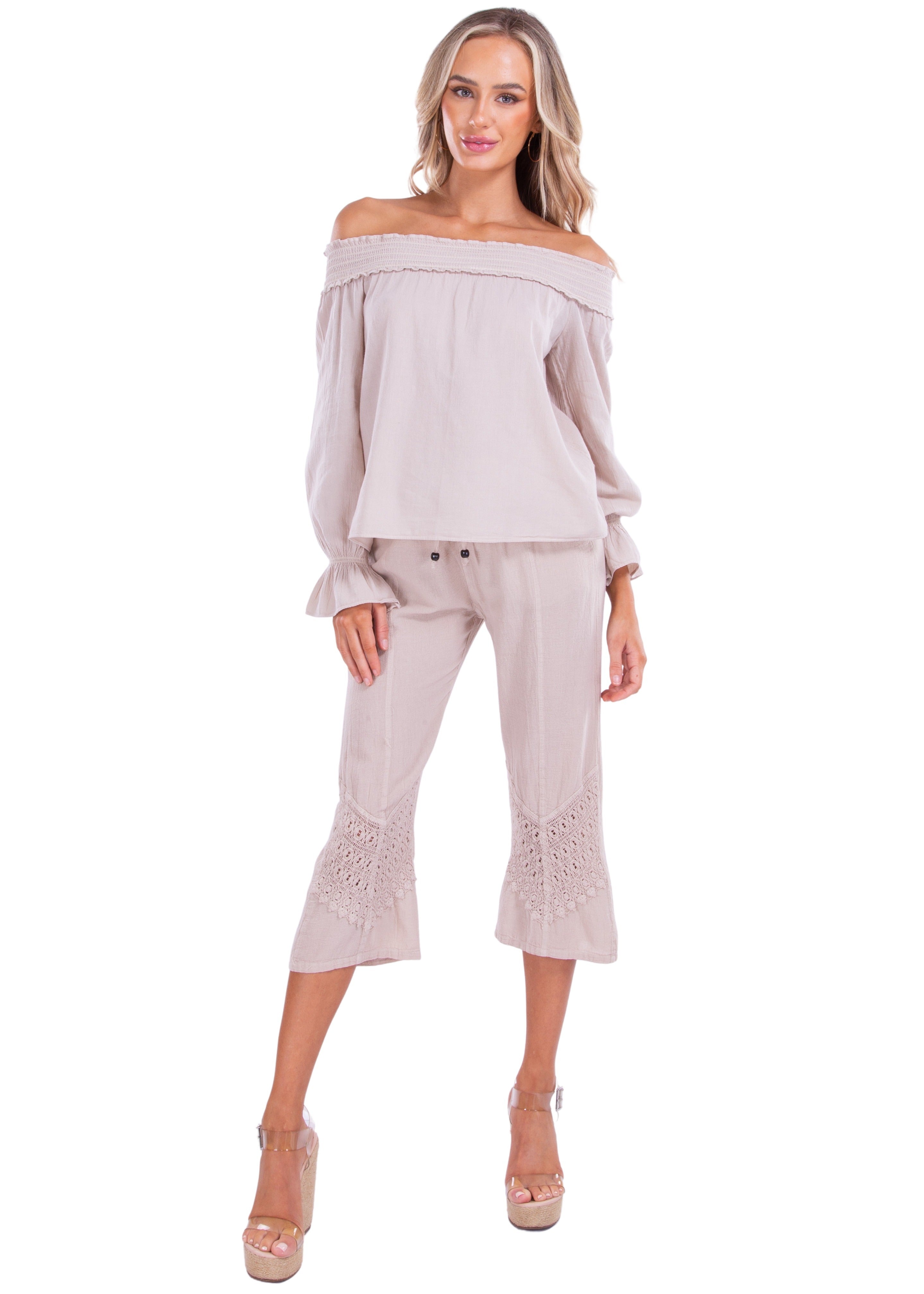 'Gloria' Off Shoulder Blouse