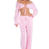'Tabitha' Long Sleeve Crop Top