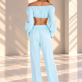 'Magnolia' Crochet Front Detail Pants