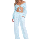 'Tabitha' Long Sleeve Crop Top