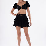 'Celia' Bubble Crop Top