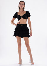 'Dahlia' Ruffle Mini Skirt