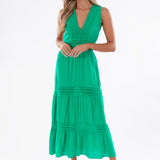 'Gabrielle' Tiered Crochet Maxi Dress