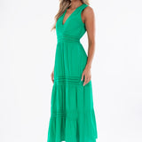 'Gabrielle' Tiered Crochet Maxi Dress