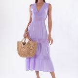 'Gabrielle' Tiered Crochet Maxi Dress