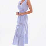 'Gabrielle' Tiered Crochet Maxi Dress