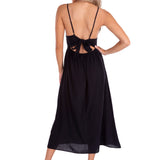 'Aisha' Tie-Back Midi Dress