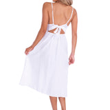 'Aisha' Tie-Back Midi Dress