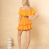 'Sol' Ruffle Mini Skirt