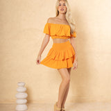 'Sol' Ruffle Mini Skirt