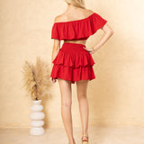 'Sol' Ruffle Mini Skirt