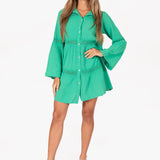 'Alma' Long Sleeve Mini Dress