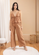 'Luz' Tie Front Top