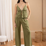 'Luz' Tie Front Top