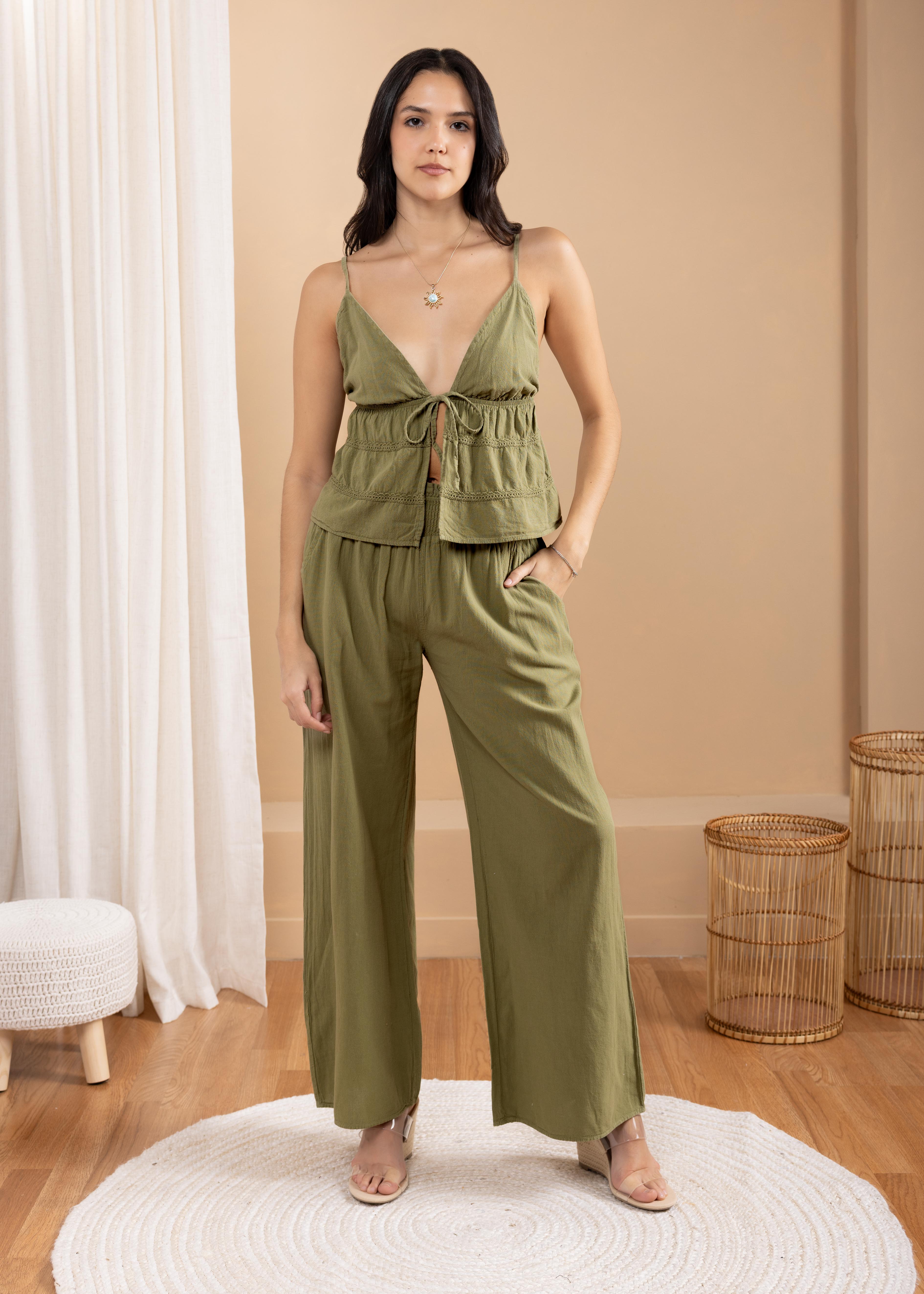 'Luz' Tie Front Top
