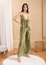 'Luz' Tie Front Top
