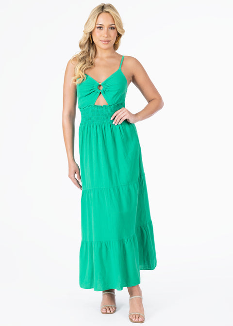 'Adley' Open Front Maxi Dress