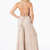 'Clare' Backless Halter Jumpsuit