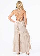 'Clare' Backless Halter Jumpsuit