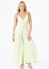 'Clare' Backless Halter Jumpsuit