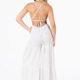 'Clare' Backless Halter Jumpsuit