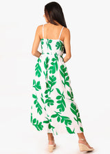 'Milani' Print Green Cotton Maxi Dress